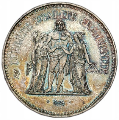 Francja. 50 Franków 1978, Herkules – SREBRO