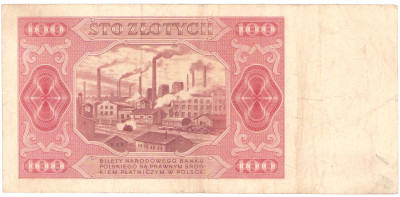 100 złotych 1948 seria D – RZADKOŚĆ R4