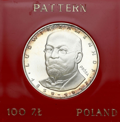 PRÓBA Srebro 100 złotych 1979 Zamenhof