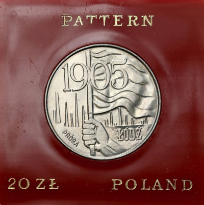 PRÓBA Miedzionikiel 20 złotych 1980 Łódź – 1905