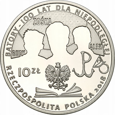 10 złotych 2018 - 100-lecie powstania Gimnazjum i Liceum im. S. Batorego