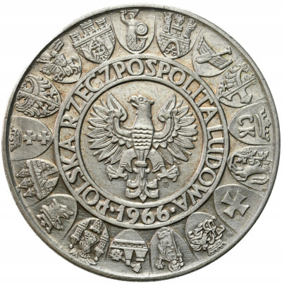 PRL - 100 złotych 1966 Mieszko i Dąbrówka - Millenium - SREBRO