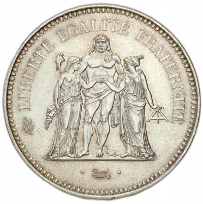 Francja. 50 Franków 1974, Herkules – SREBRO