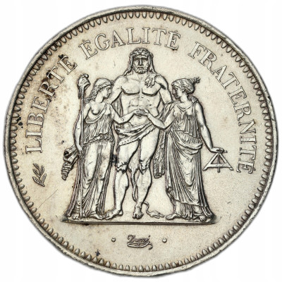 Francja. 50 Franków 1978, Herkules – SREBRO