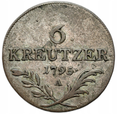 Austria, Franciszek II (1792–1835). 6 krajcarów 1795 A, Wiedeń