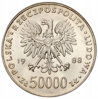 50.000 złotych 1988 Józef Piłsudski – PIĘKNE