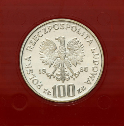 PRÓBA Srebro 100 złotych 1980 Igrzyska XII Olimpijskie