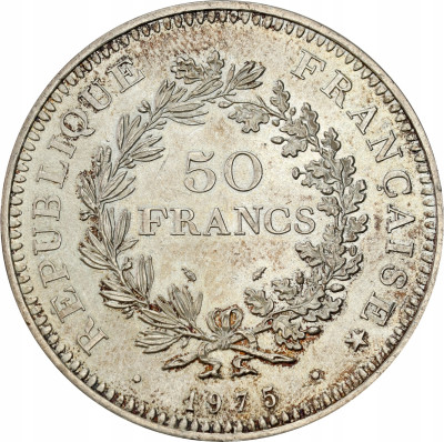 Francja. 50 Franków 1975, Herkules – SREBRO