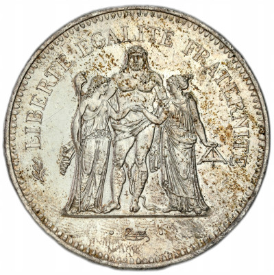 Francja. 50 Franków 1978, Herkules – SREBRO