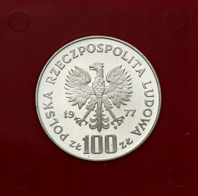 PRÓBA Srebro 100 złotych 1977 Sienkiewicz