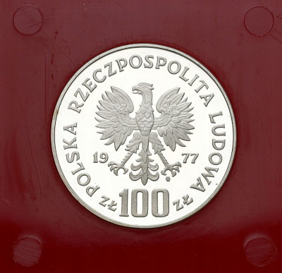 PRÓBA SREBRO 100 złotych 1977 Reymont