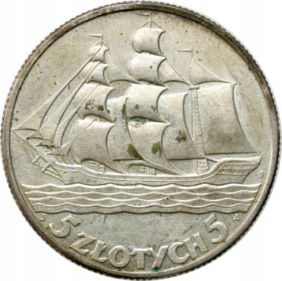 II RP. 5 złotych 1936 Żaglowiec – SREBRO