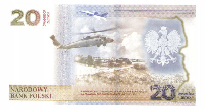 Banknot NBP. 20 złotych 2022 ochrona polskiej granicy wschodniej