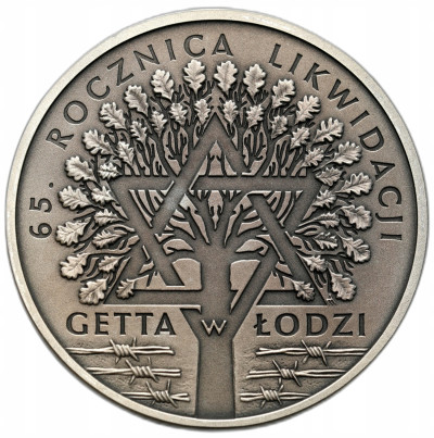 20 złotych 2009 - 65 Rocznica Likwidacji Getta w Łodzi – SREBRO