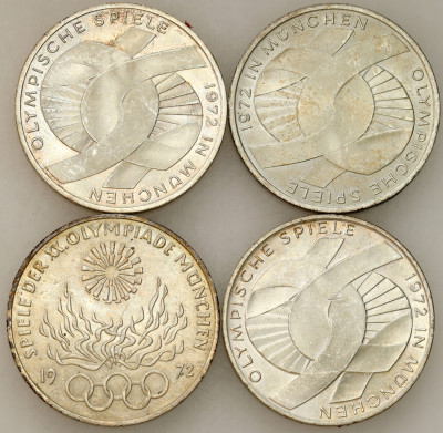 Niemcy. 10 marek 1972, SREBRO – 4 szt