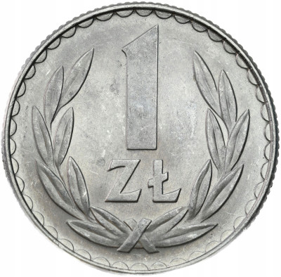 PRL. 1 złoty 1975 (bez znaku) – FENOMENALNE