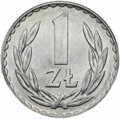 PRL. 1 złoty 1975 (bez znaku) – FENOMENALNE