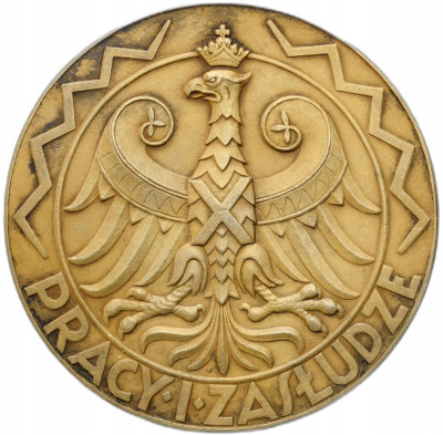 Medal Powszechna Wystawa Krajowa w Poznaniu w 1929, brąz złocony – PIĘKNY