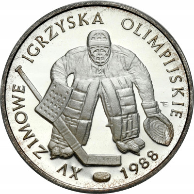 500 złotych 1987 Calgary hokej – SREBRO