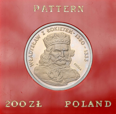 PRÓBA miedzionikiel 200 złotych 1986 Łokietek
