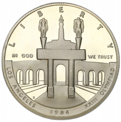 USA. 1 dolar 1984 S, Los Angeles Olimpiada – SREBRO