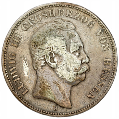 Niemcy, Hesja. Ludwik III (1848–1877). 5 marek 1876 H, Darmstadt – RZADSZE