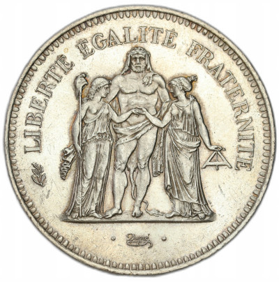 Francja. 50 Franków 1976, Herkules – SREBRO