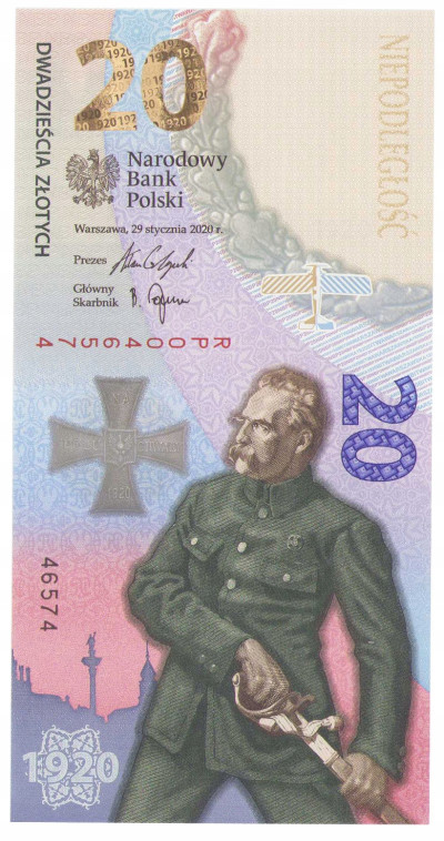 20 złotych 2020, 100 rocznica - Bitwa Warszawska 1920