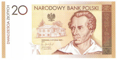 20 złotych 2009 Juliusz Słowacki – WYŚMIENITE