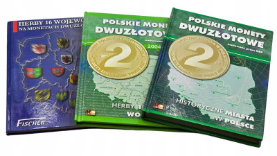 3 Klasery z Polskie Monety 2 złote Historyczne Miasta i Herby Województw