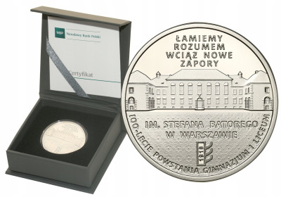10 złotych 2018 - 100-lecie powstania Gimnazjum i Liceum im. S. Batorego