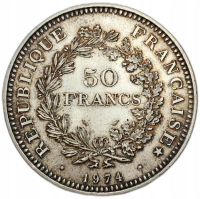 Francja. 50 Franków 1974, Herkules – SREBRO