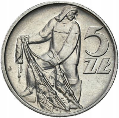 PRL. 5 złotych 1971 Rybak – MENNICZE