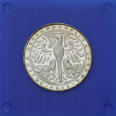 PRL. PRÓBA SREBRO 50 złotych 1972, Fryderyk Chopin