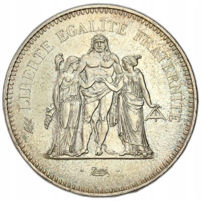 Francja. 50 Franków 1975, Herkules – SREBRO