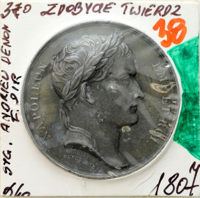 Francja, N. Bonaparte (1804–1815). Medal na pamiątkę zdobycia Śląska 1807