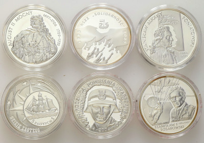 III RP 10 złotych 2004-2005 RÓŻNE zestaw 6 sztuk – SREBRO