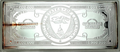 USA. Banknot w formie w formie sztabki - 1 milion 2004 - 12 UNCJI - SREBRO