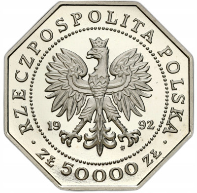 50.000 złotych 1992, 200 lat Orderu Virtuti Militari – PIĘKNE