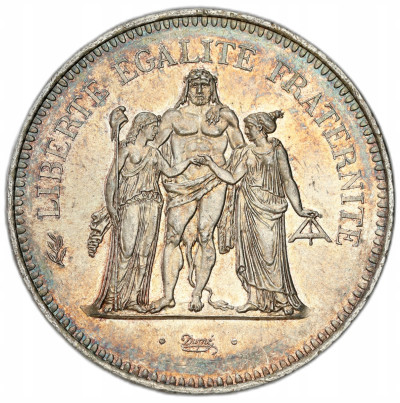 Francja. 50 Franków 1977, Herkules – SREBRO