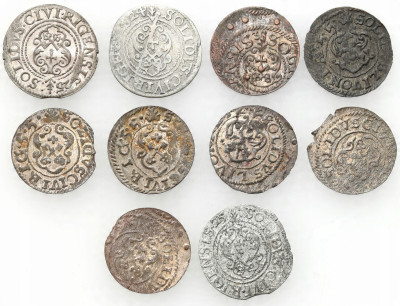 Gustaw II Adolf, Krystyna, Karol Gustaw. Szeląg, zestaw 10 sztuk