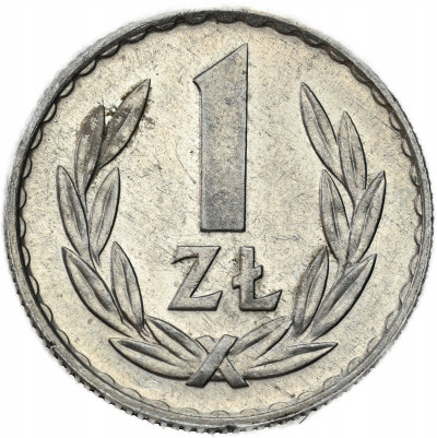 PRL. 1 złoty 1975 ze znakiem