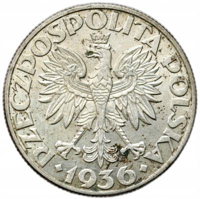 II RP. 5 złotych 1936 Żaglowiec – SREBRO