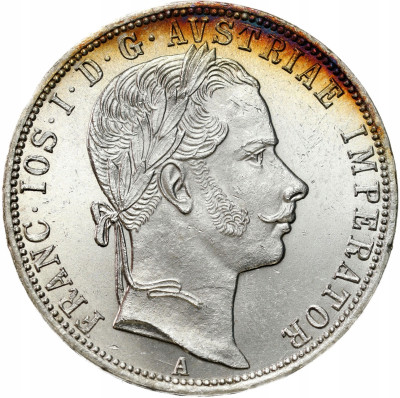 Austria. Franciszek Józef I (1848–1916). 1 floren 1861 A, Wiedeń - PIĘKNE