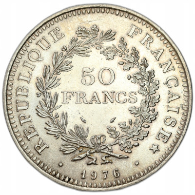 Francja. 50 Franków 1976, Herkules – SREBRO