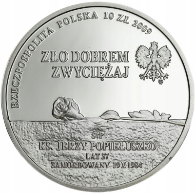 10 złotych 2009 Jerzy Popiełuszko – SREBRO