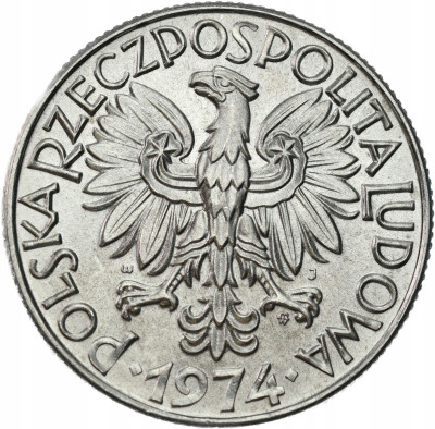 PRL. 5 złotych 1974 Rybak – MENNICZE