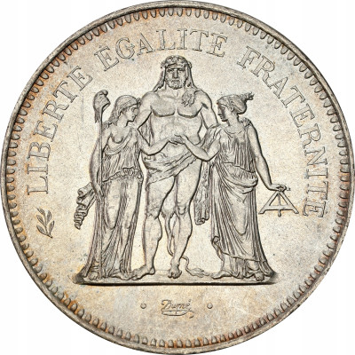 Francja. 50 Franków 1978, Herkules – SREBRO