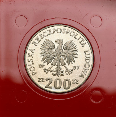 PRÓBA Miedzionikiel 200 złotych 1987 tenisistka