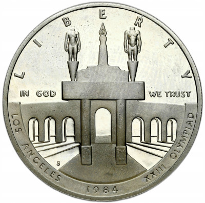 USA. 1 dolar 1984, Los Angeles Olimpiada – SREBRO